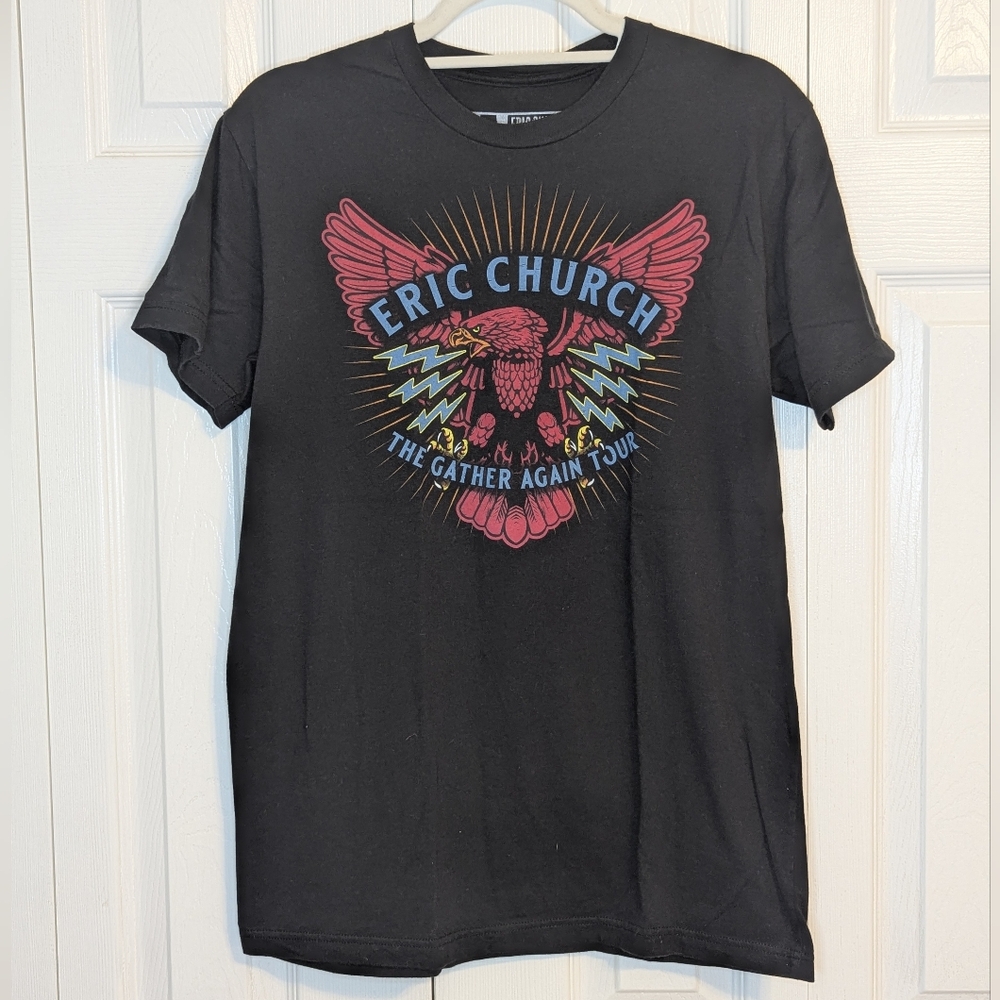 Eric Church Men's Black Graphic T-Shirt Size Medium